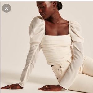 Abercrombie cream blouse XS